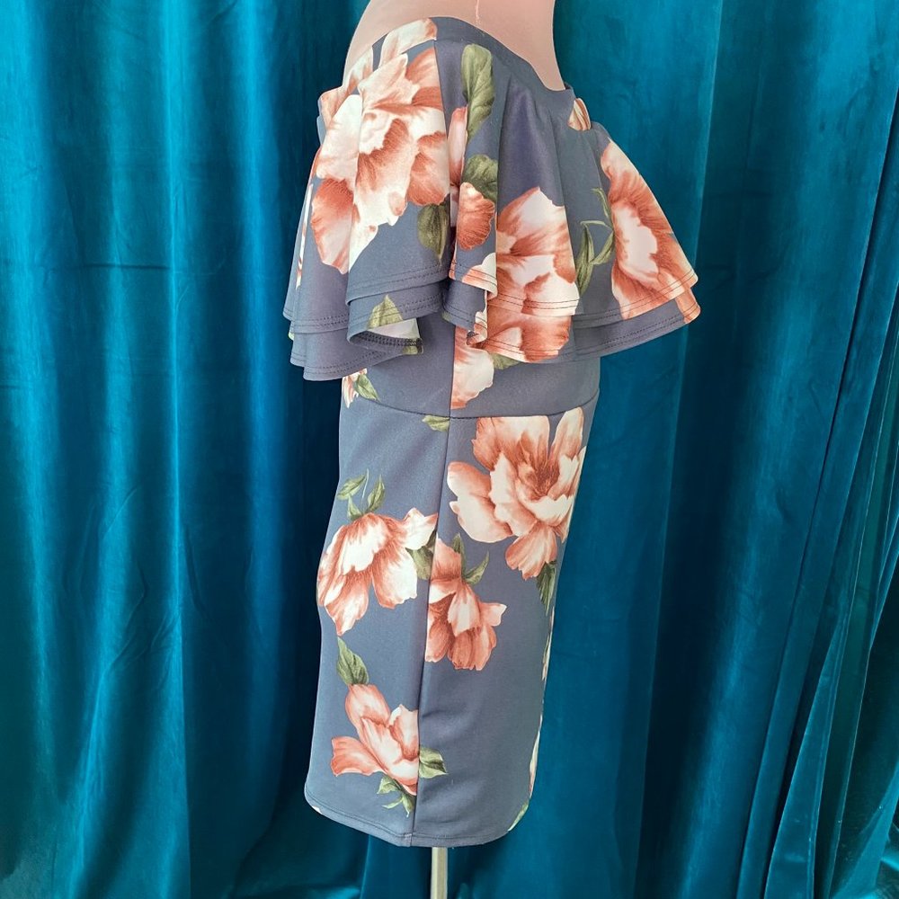 Blooms In The City Off Shoulder Floral Ruffle Mini Dress - Picture 6 of 9